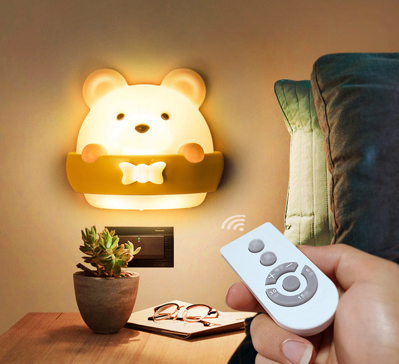 Adorable USB Rechargeable LED Bear Lamp with Remote Control