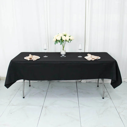 Large Rectangle Party Tablecloth Perfect for Events and Gatherings Black