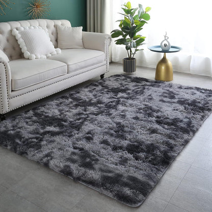 Extra Large 300 x 200 Soft Cozy Shag Rug Charcoal Grey