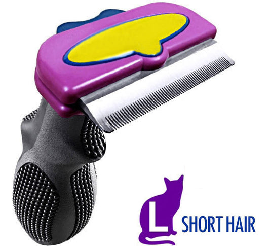 Short Hair Cat Deshedding Tool Fur Eliminator Best for Shedding Control