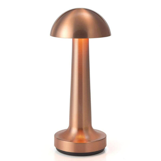 Cordless LED Touch Sensor Table Lamp Rose Gold Dome Night Light