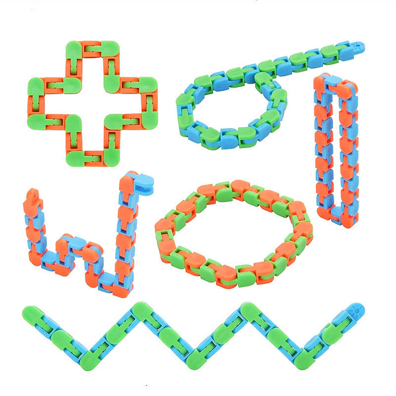 24 Link Wacky Track Snake Puzzle Fidget Toy for Stress Relief and Focus