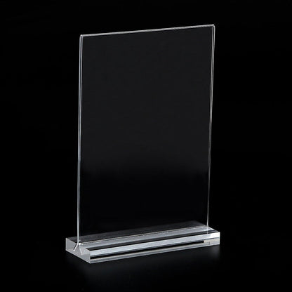 A4 Clear Acrylic Vertical Display Sign Holder for Office and Retail