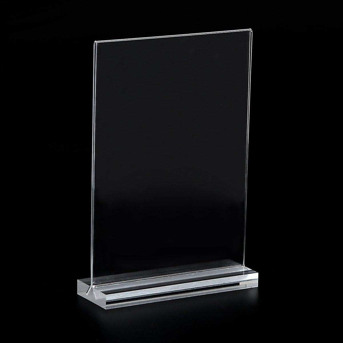 A5 Clear Acrylic Vertical Display Sign Holder for Office and Retail