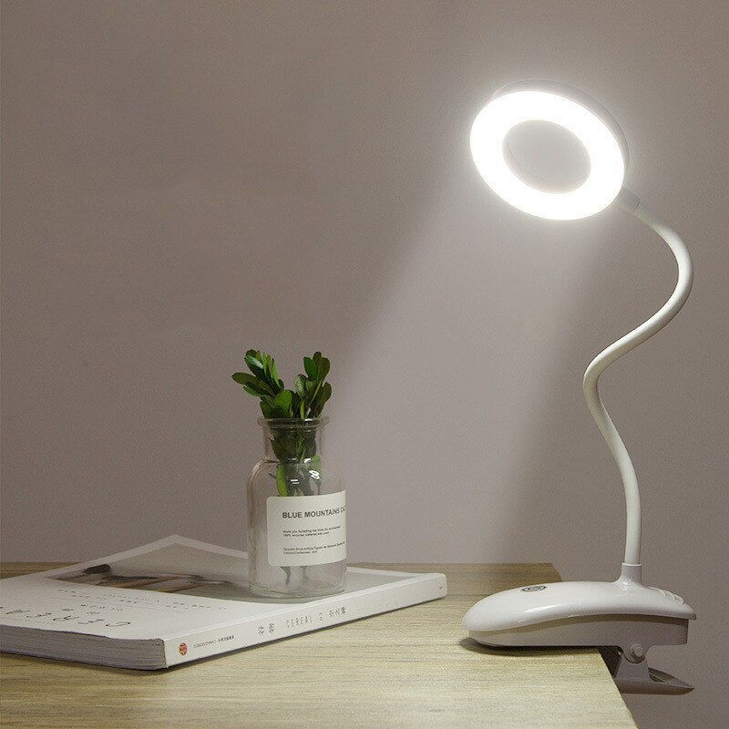 Ultra Bright LED Ring Light Desk Lamp with Adjustable Clip for Perfect Lighting