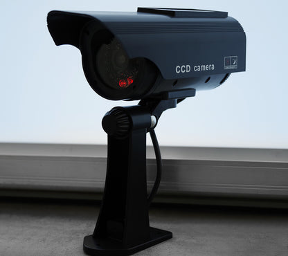 Solar Powered Realistic IR Dummy Security Camera for Home and Business