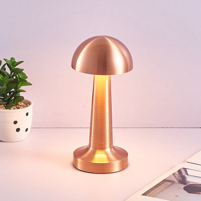 Cordless Touch Sensor LED Table Lamp Rose Gold Dome