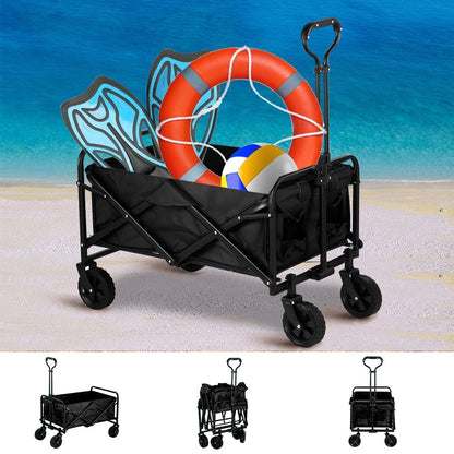 Heavy Duty Outdoor Folding Beach Cart Utility Garden Camping Wagon