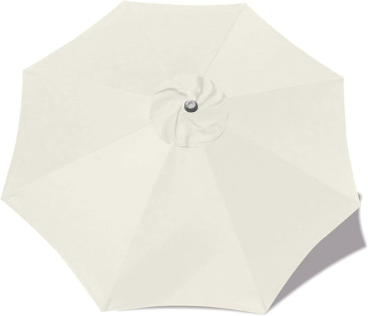 10ft Patio Umbrella Replacement Canopy 8 Ribs Outdoor Shade Cover White