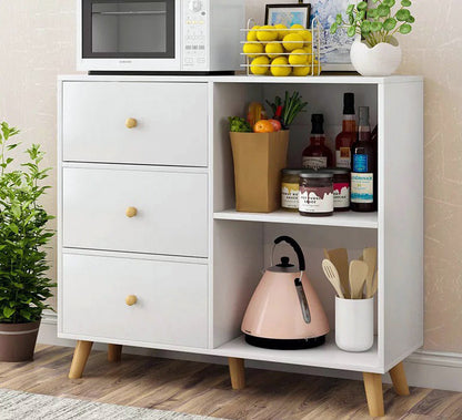 Spacious Storage Sideboard Cabinet with Drawers White