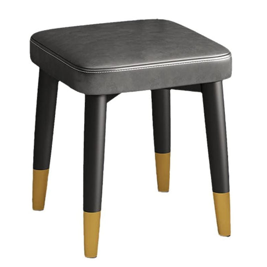 Minimalist Faux Leather Padded Dining Stool for Modern Homes