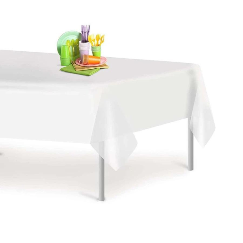 Large Rectangle Party Tablecloth Perfect for Events and Gatherings White