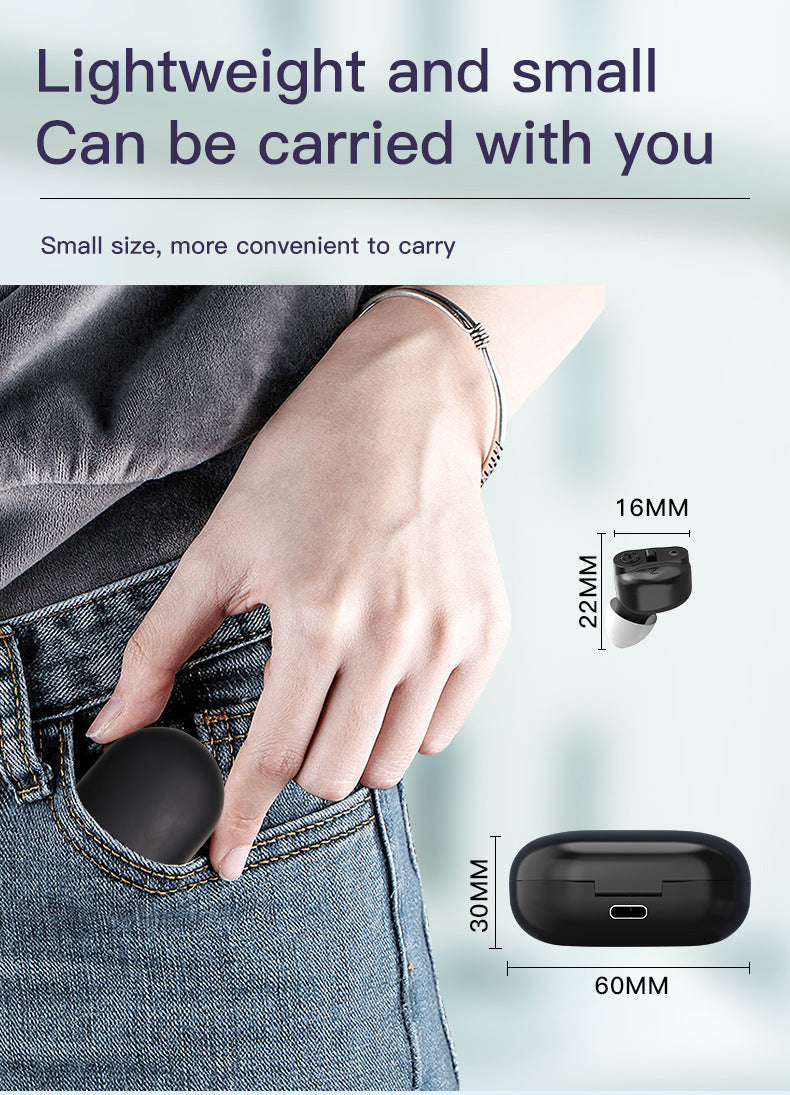 Rechargeable Wireless Hearing Aid with Advanced Noise Canceling Technology