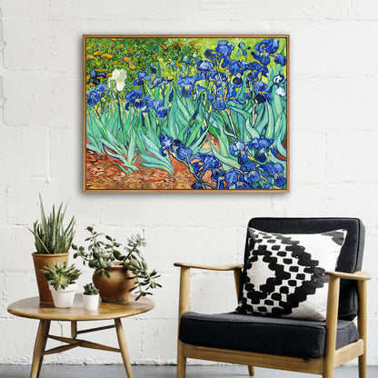 60cm Irises Painting by Van Gogh Canvas Wall Art Stunning Decor