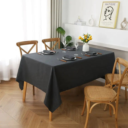 Large Rectangle Party Tablecloth Perfect for Events and Gatherings Black