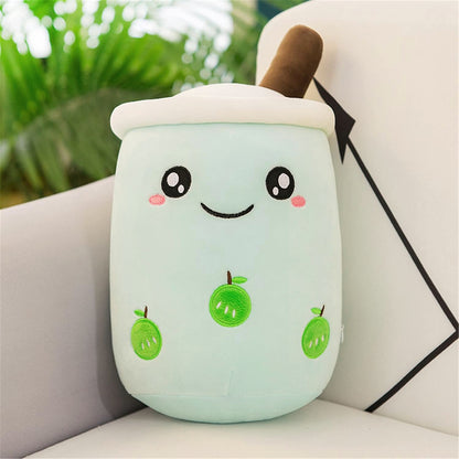 Cuddly Boba Tea Plush Toy Pillow Adorable Green