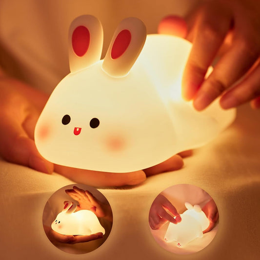 Adorable Bunny LED Touch Sensor Dimmable USB Rechargeable Night Light