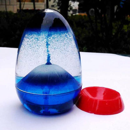 Volcano Eruption Liquid Motion Hourglass Fidget Desk Toy for Stress Relief