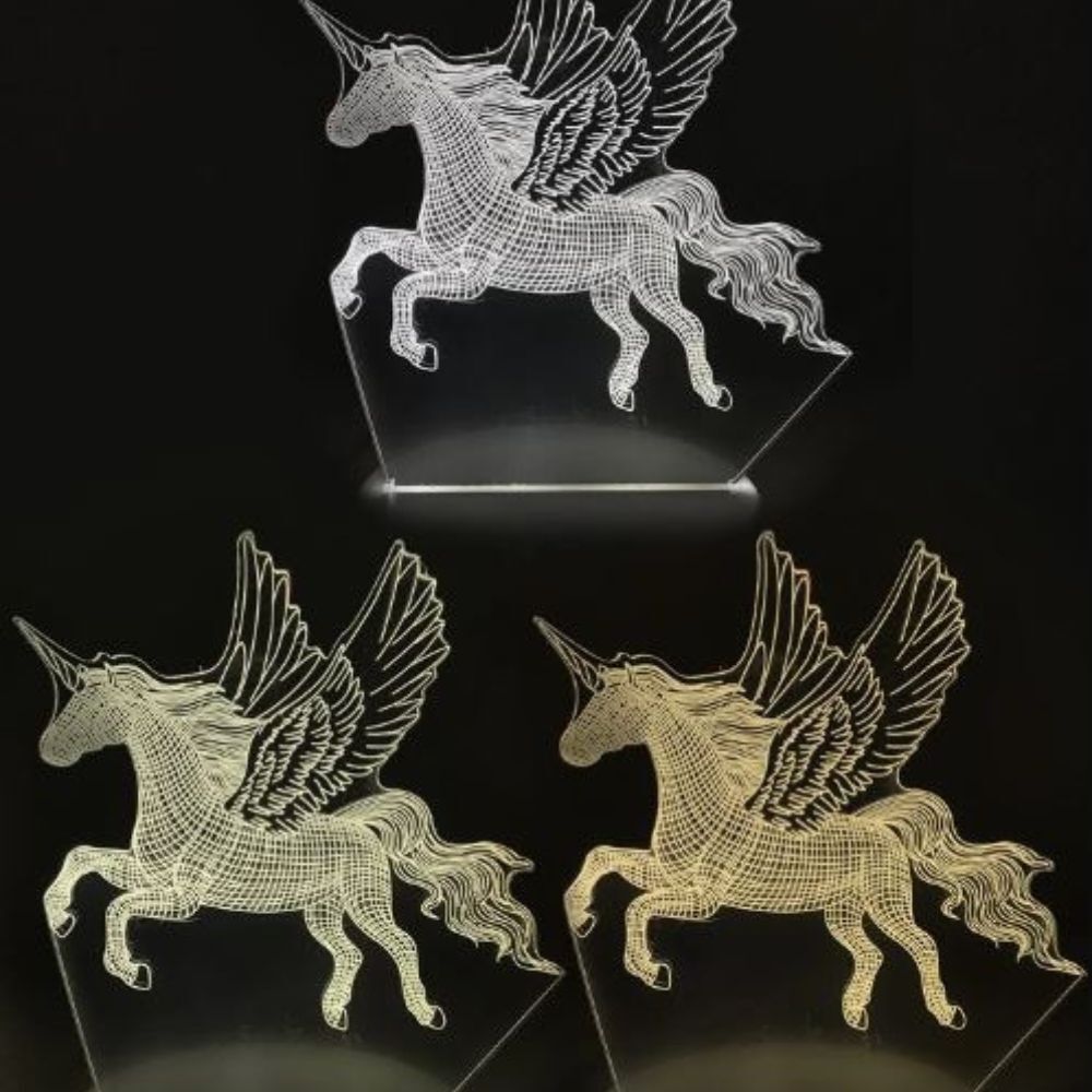 Enchanting 3D Magic Unicorn LED Night Light with Colour-Changing Feature