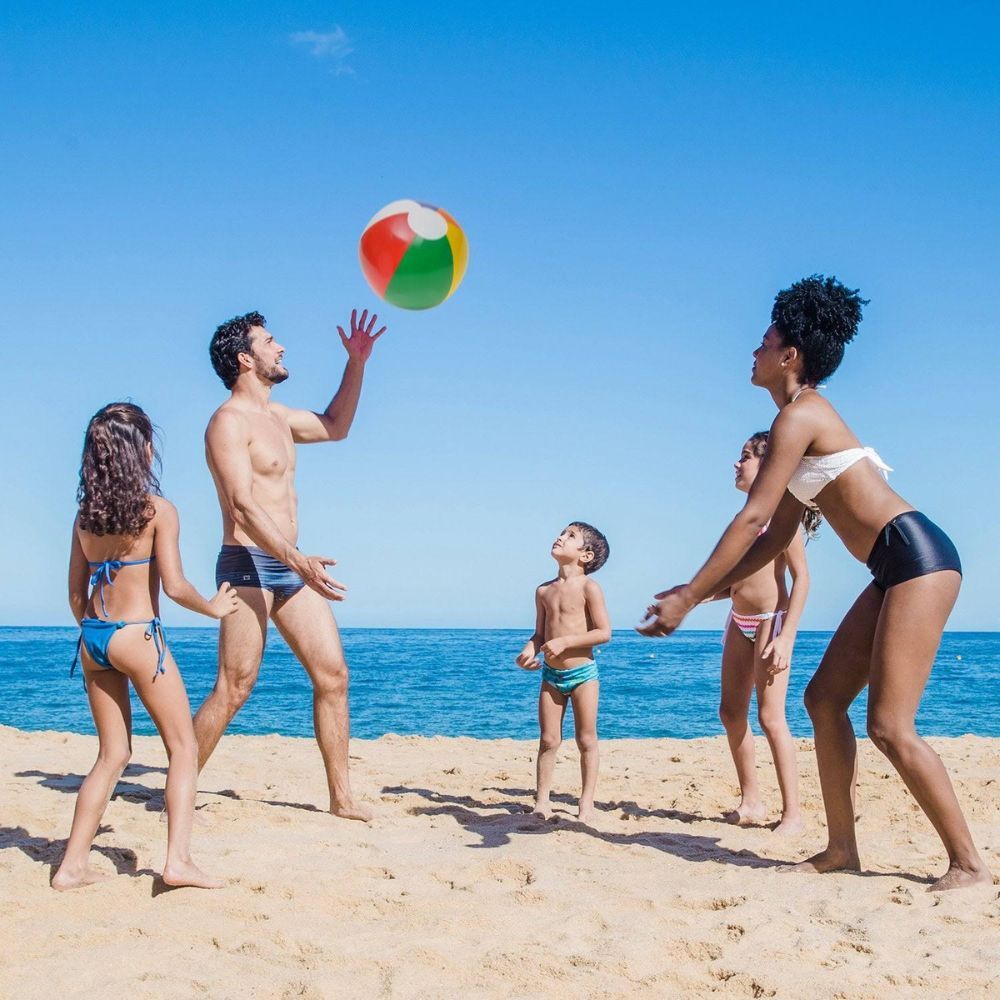 Giant Inflatable Rainbow Beach Ball Fun Outdoor Pool Game Toy