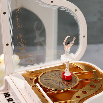 Elegant Classic Piano Dancing Ballerina Music Box