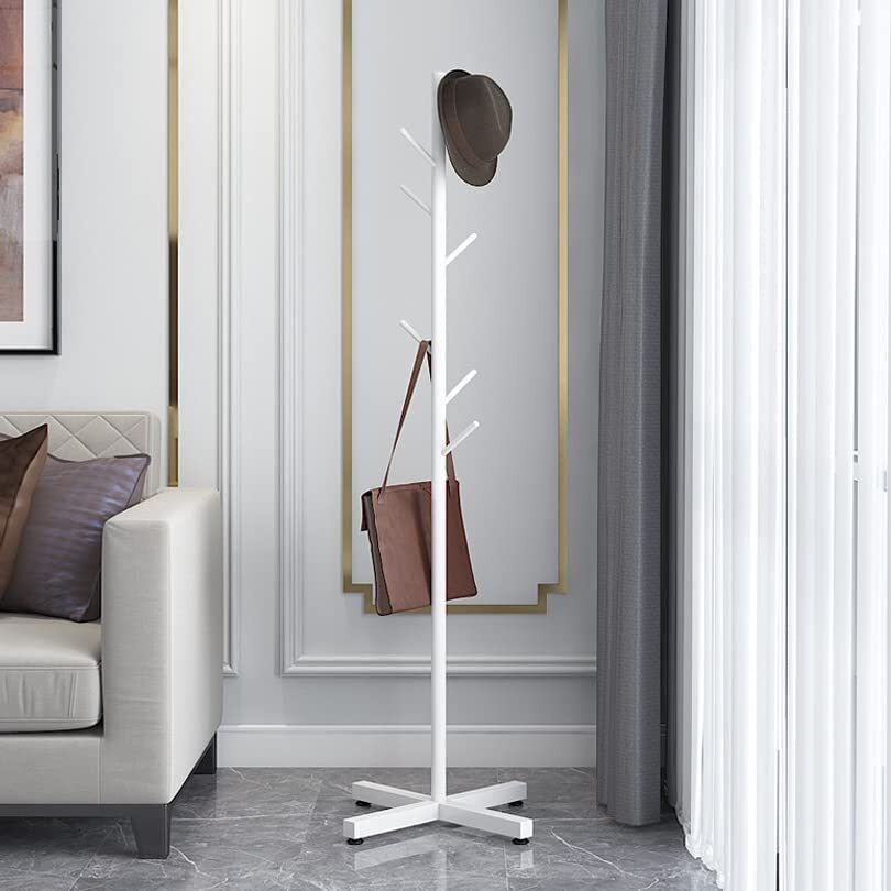 Hat Rack Tree Cut Freestanding Metal Coat Hat Rack Tree Organiser White
