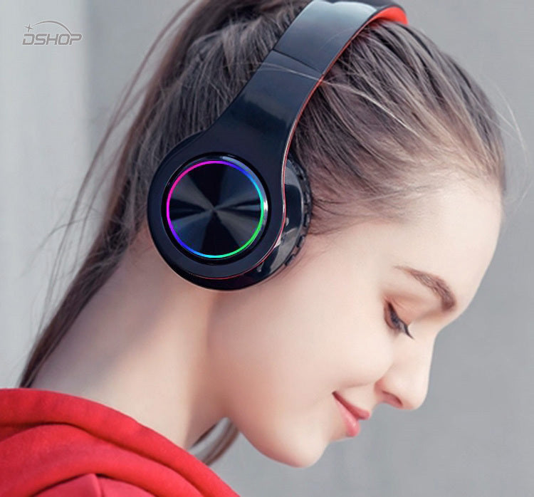 Wireless RGB Bluetooth Headphones Stereo Sound Quality