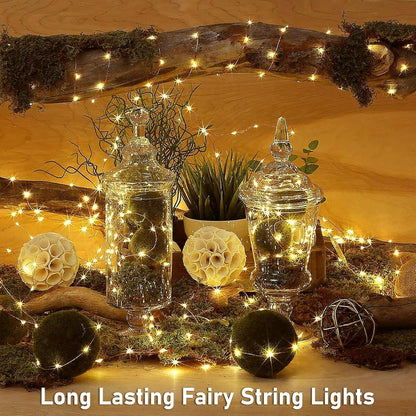 10m Warm White LED Fairy String Lights Waterproof Garden Decor