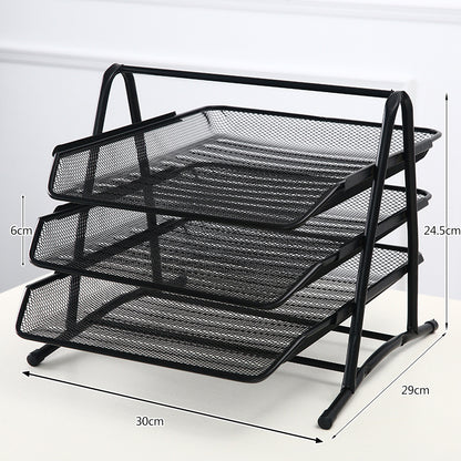 3-Tier Office Document Tray Paper Magazine Desk Organizer for Home and Office