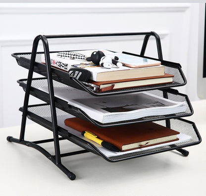 3-Tier Office Document Tray Paper Magazine Desk Organizer for Home and Office