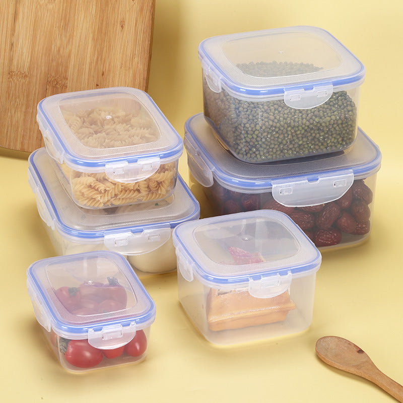 4 Pack Food Storage Containers with Lids Airtight Square Set