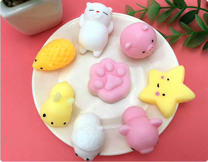 Pack of 3 Adorable Animal Squishes Cute Pig Toys for Stress Relief and Fun