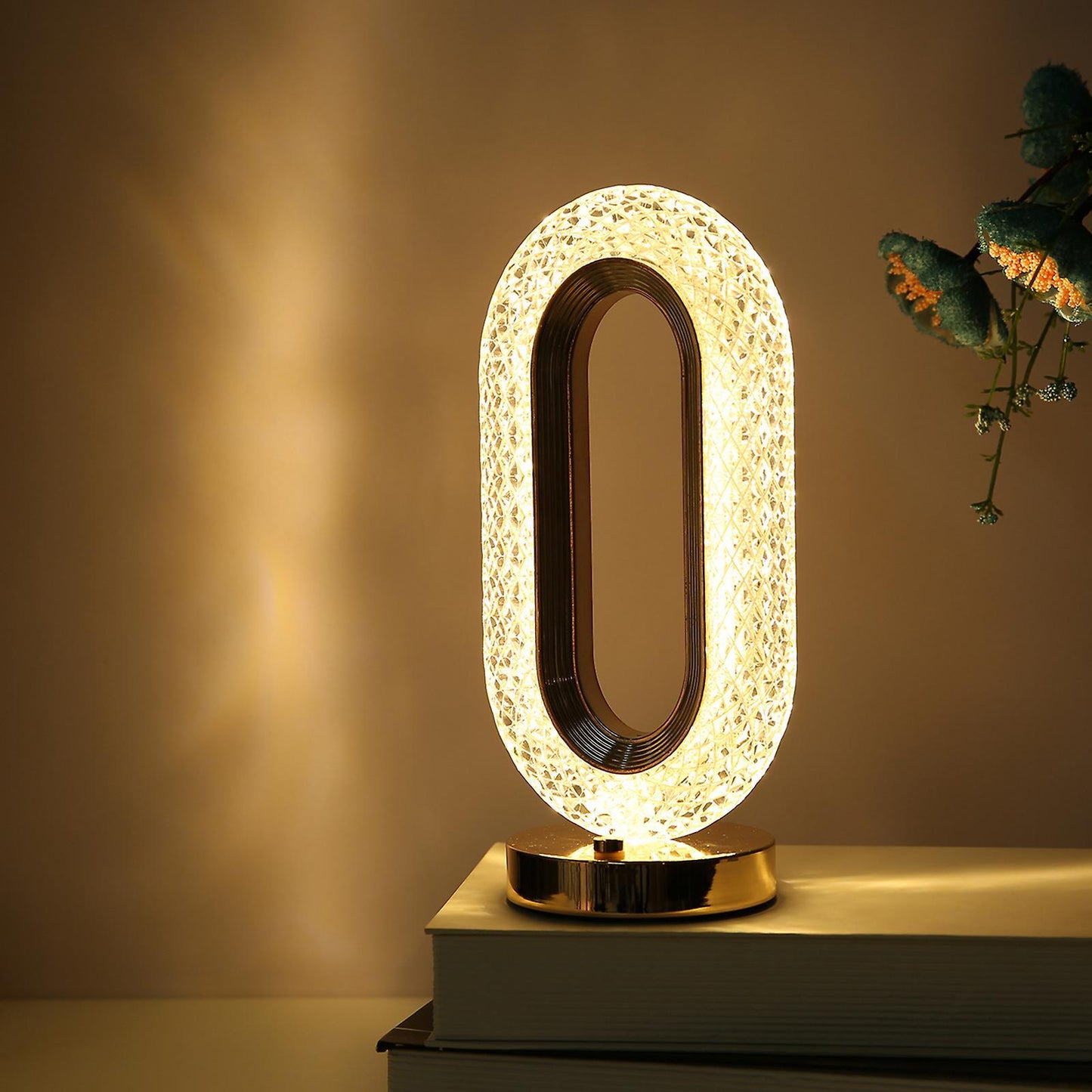 Elegant Crystal LED Table Lamp Night Light for Home Decor