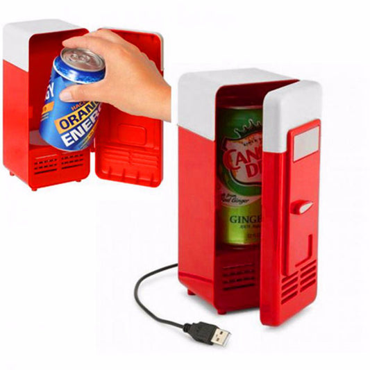 USB Mini Fridge Warmer Cooler Portable Red