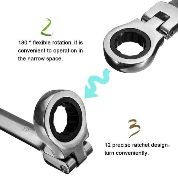 Premium Metric Spanner and Gear Wrench Set for Mechanics