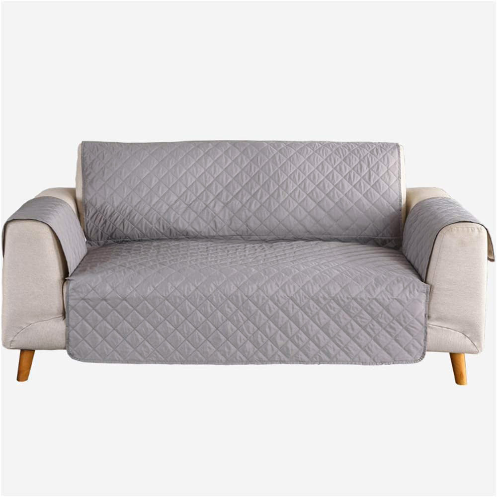 Deluxe Quilted Water Resistant Sofa Slipcover Furniture Protector Grey