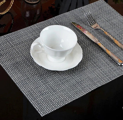 Heat Resistant Weave Dining Table Placemat Grey