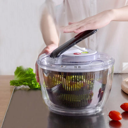 5L Large Capacity Salad Spinner Vegetable Washer Dryer Kitchen Tool