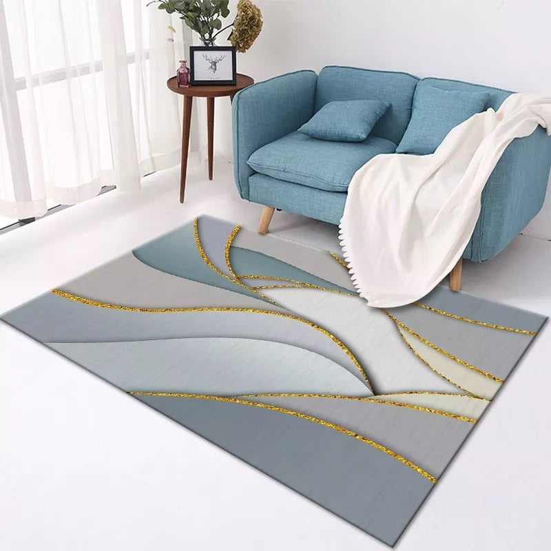 230 x 160 Large Modern Rug Stylish Design Easy-Care Carpet Mat