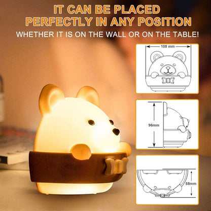 Adorable USB Rechargeable LED Bear Lamp with Remote Control