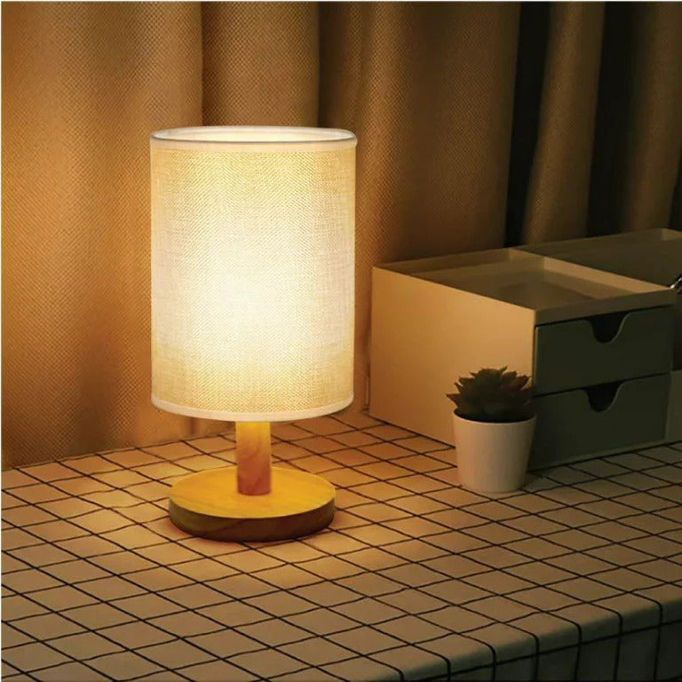 Elegant Wooden LED Table Lamp Night Light for Cozy Ambiance