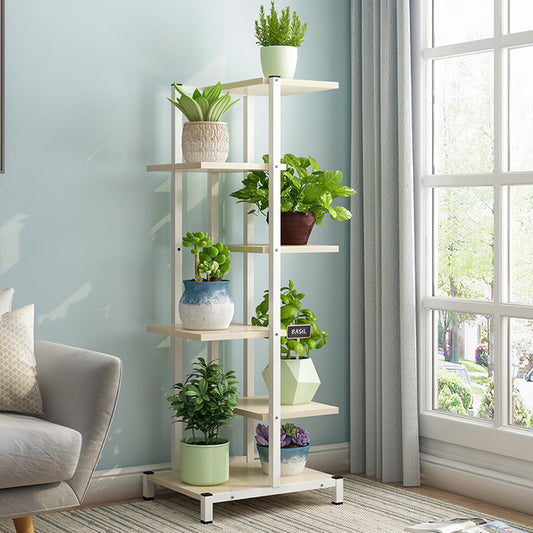 5-Tier Plant Stand Garden Shelf for Plants and Flowers White Oak