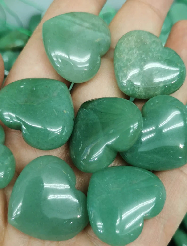 Natural Green Aventurine Heart Healing Crystal Gemstone