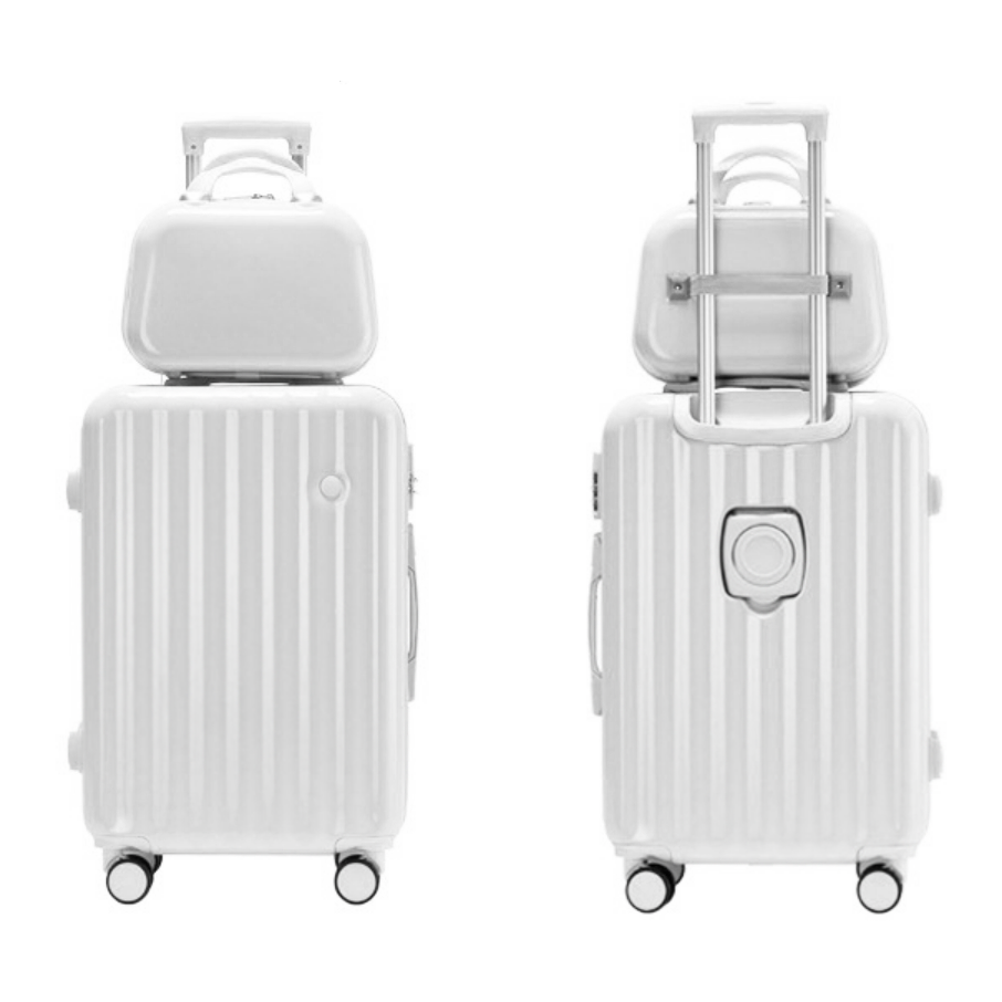 Designer Cabin Carry-On Luggage Set Travel Suitcase White