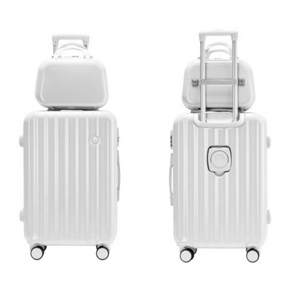 Designer Cabin Carry-On Luggage Set Travel Suitcase White