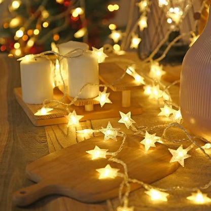 6m 40 LED Star String Lights for Home and Garden Decor