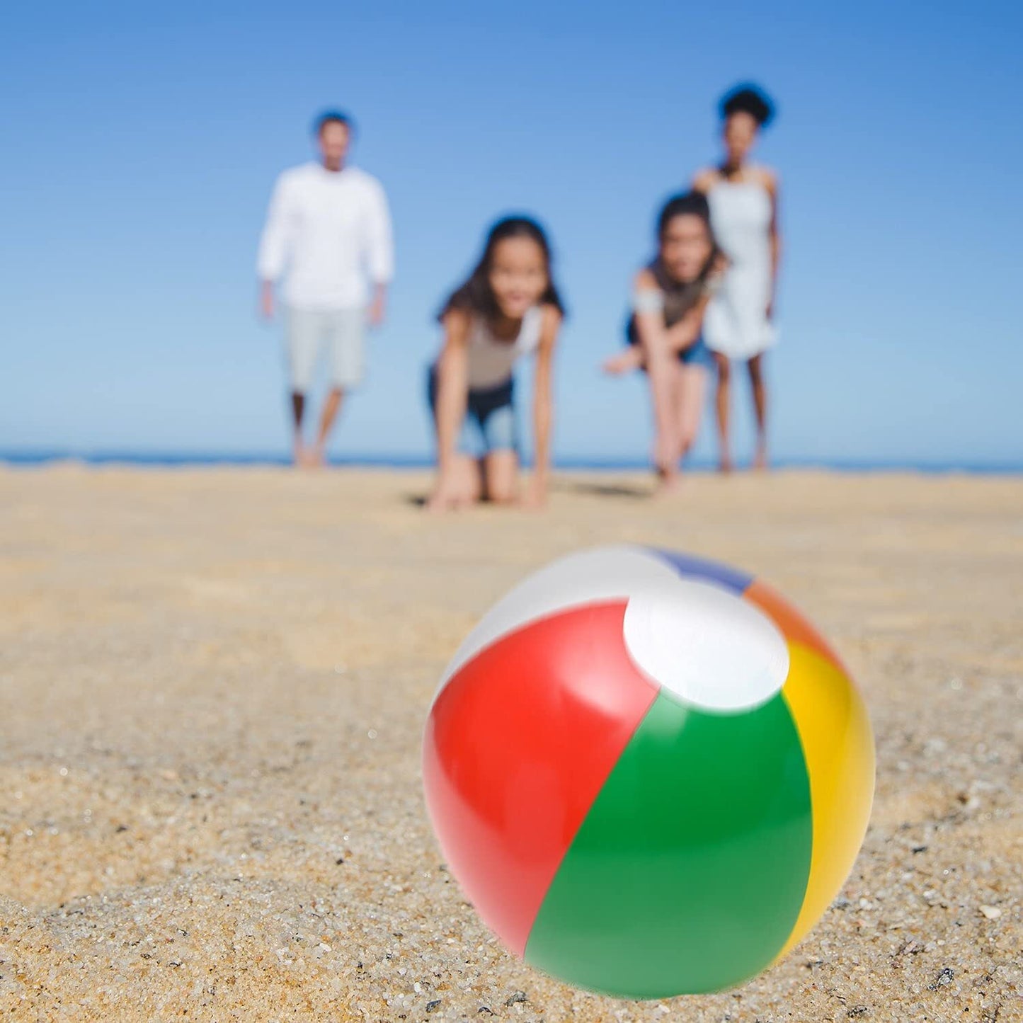 Giant Inflatable Rainbow Beach Ball Fun Outdoor Pool Game Toy