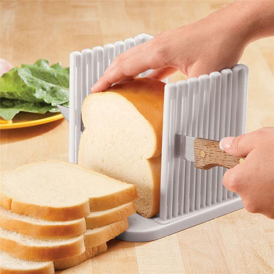 Portable Easy Clean Bread Slicer Guide for Perfect Toast Slices