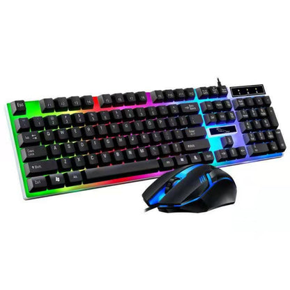 RGB Wired Gaming Keyboard and Mouse Combo Set Black Backlit