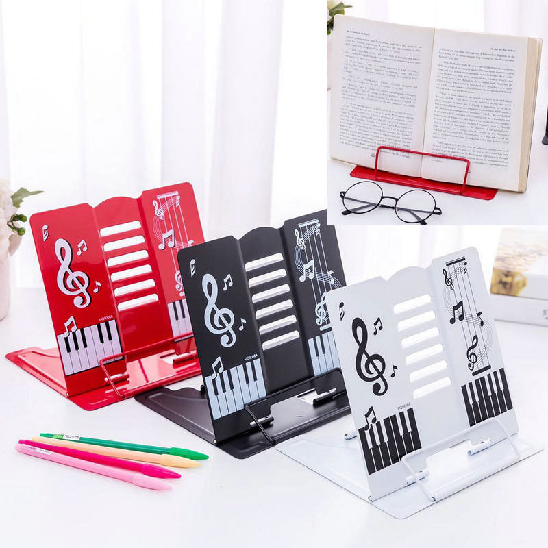 Adjustable Multifunction Metal Book Stand Reading Rest White